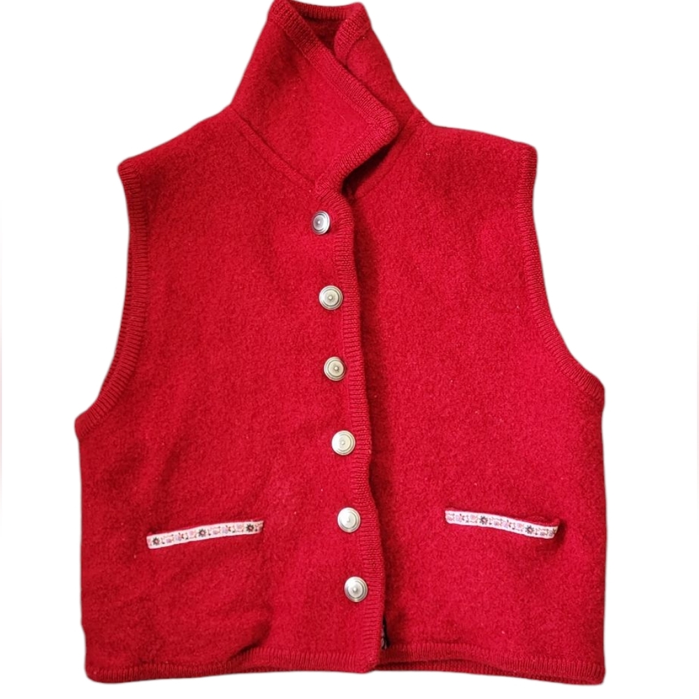 Woolrich Vintage Wool Vest in Red